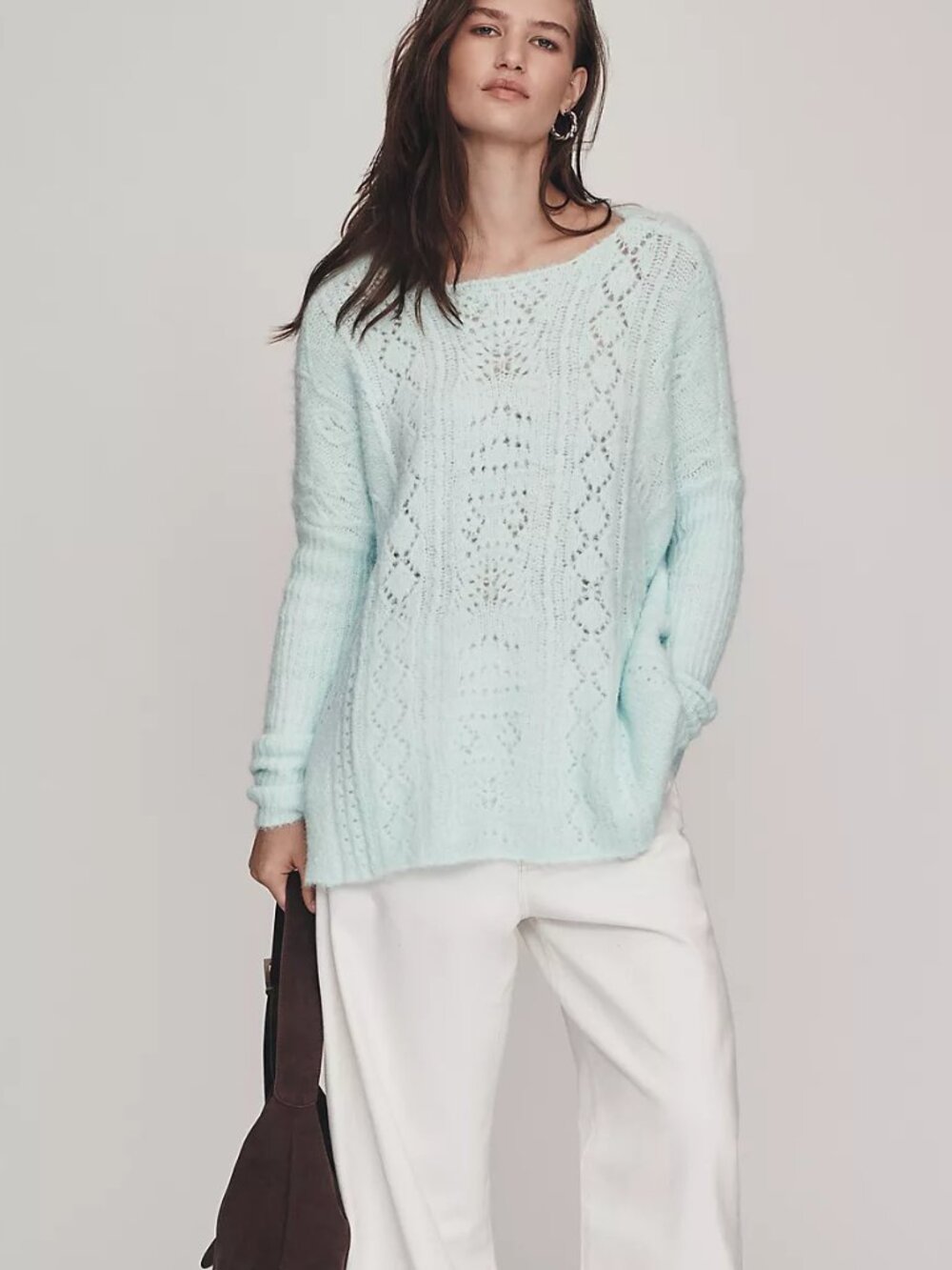 Anthropologie Long-Sleeve Pointelle Sweater S